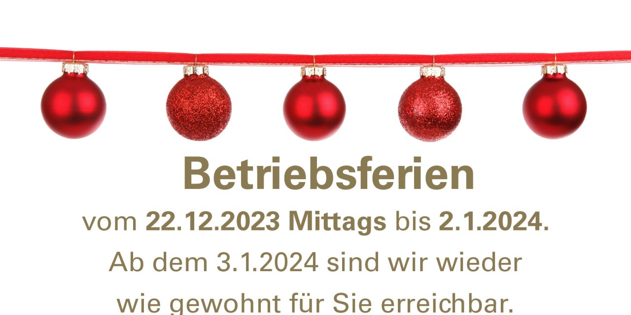 Betriebsferien