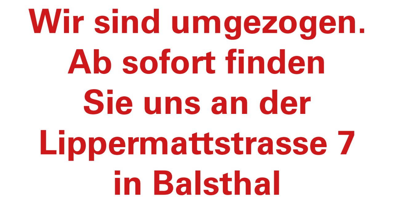 Neue Adresse